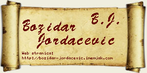Božidar Jordačević vizit kartica